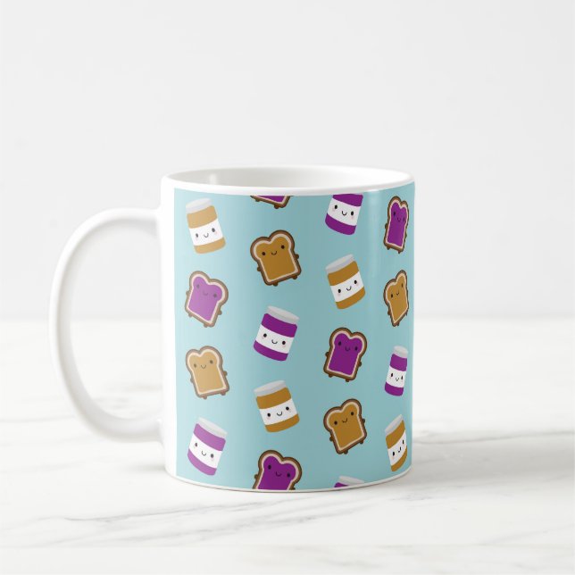 Mug Kawaii Peanut Butter & Jelly Sandwich Couple (Gauche)