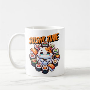 Mug Kawaii Sushi Time Cat