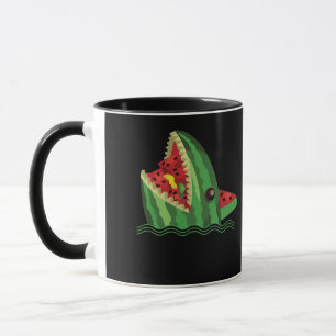 Mug Kawaii Watermelon Shark Fin famille vacances d'été