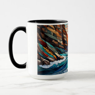 Mug Kayak de mer blanc en canyon