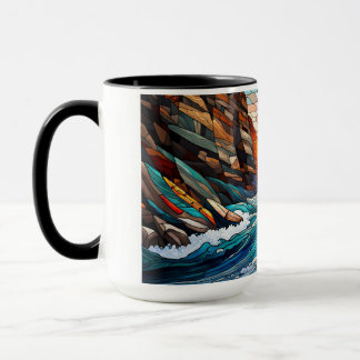Mug Kayak de mer blanc en canyon