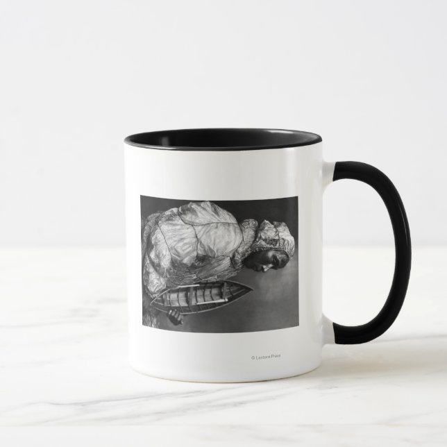 Mug Kayaker portant une veste imperméable à l'eau avec (Droite)