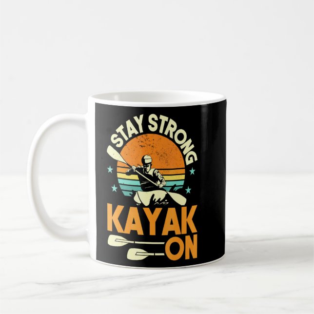 Mug Kayaking Restez Fort Kayak Sur Le Coucher De Solei (Gauche)