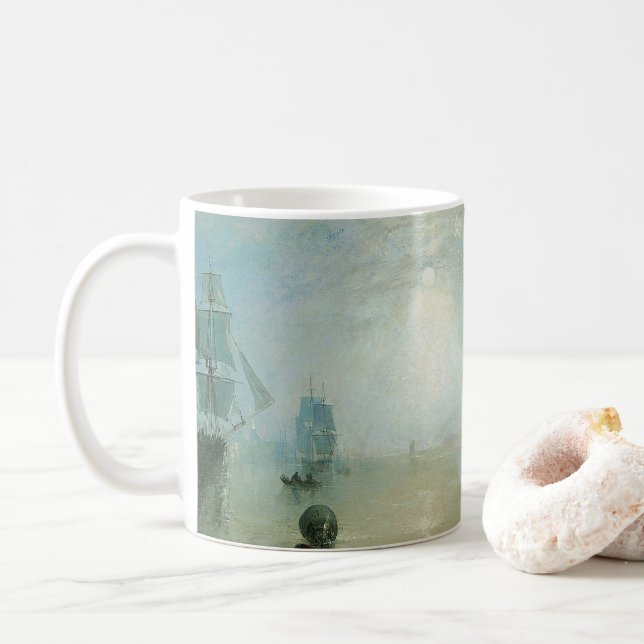 Mug Keelmen Height Coals, Lune par Joseph Turner (Avec donut)