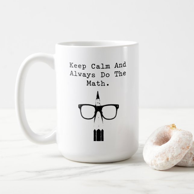 Mug Keep Calm and Always Do The Math Fun Design (Avec donut)