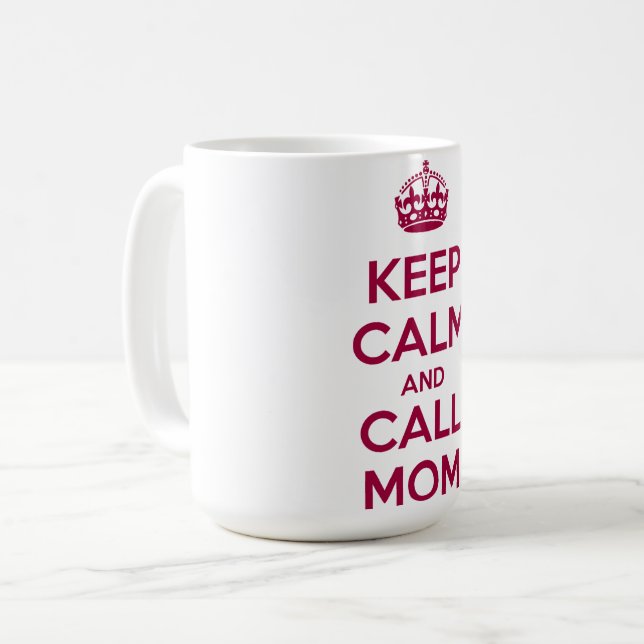 Mug Keep Calm and Call Mom (Devant gauche)