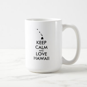 Mug KEEP CALM et LOVE HAWAII personnalisables