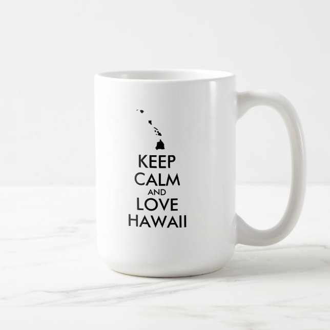 Mug KEEP CALM et LOVE HAWAII personnalisables (Droite)