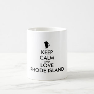 Mug KEEP CALM et LOVE RHODE ISLAND personnalisables