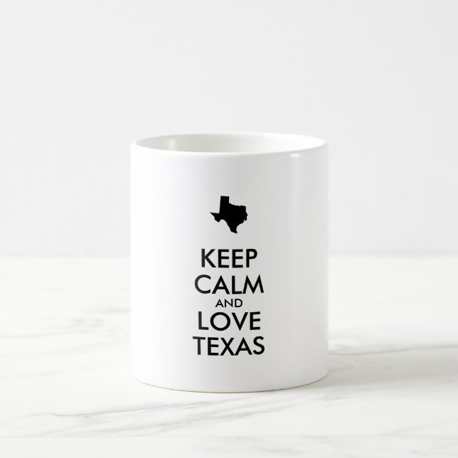 Mug KEEP CALM et LOVE TEXAS personnalisables (Centre)