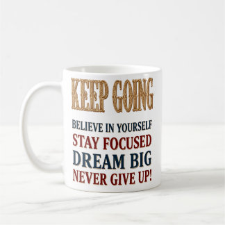 Mug Keep Going Vintage Motivational Typography
