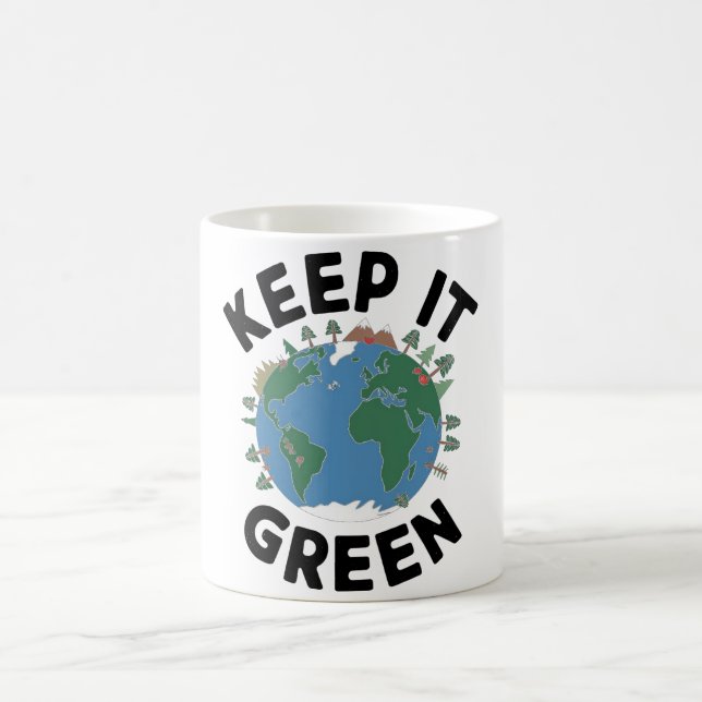 Mug Keep it Green - Nature & Earth Illustration (Centre)