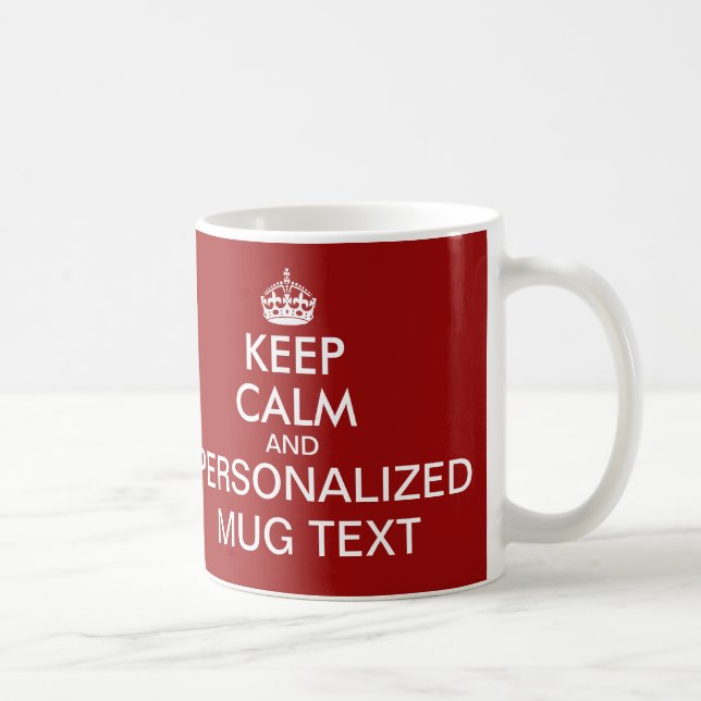 Mug KeepCalm attaque le modèle de | Personalizable (Droite)