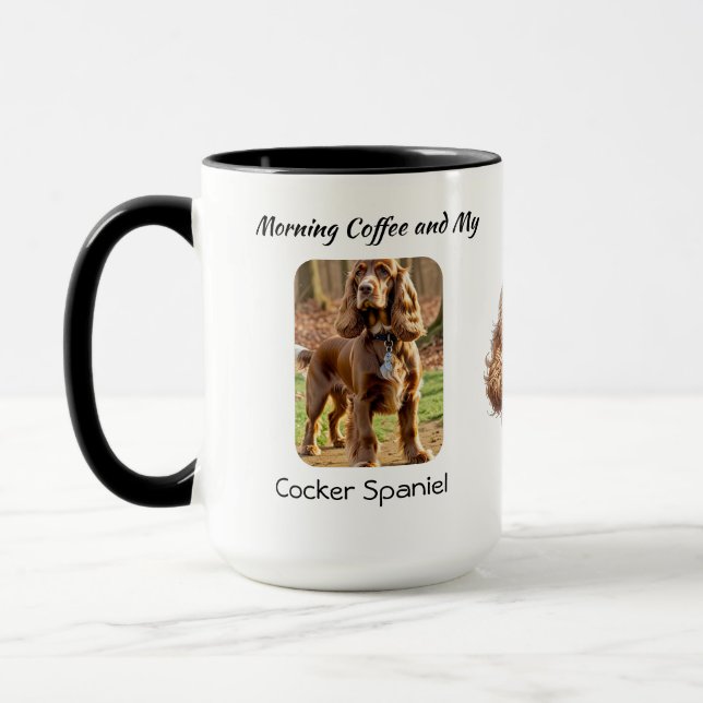 Mug Keepsaké Photo Cocker Spaniel Personnaliser (Gauche)