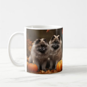 Mug Keeshond Chiot Automne Citrouille délice