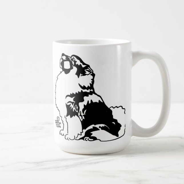Mug Keeshond d'obéissance (Droite)