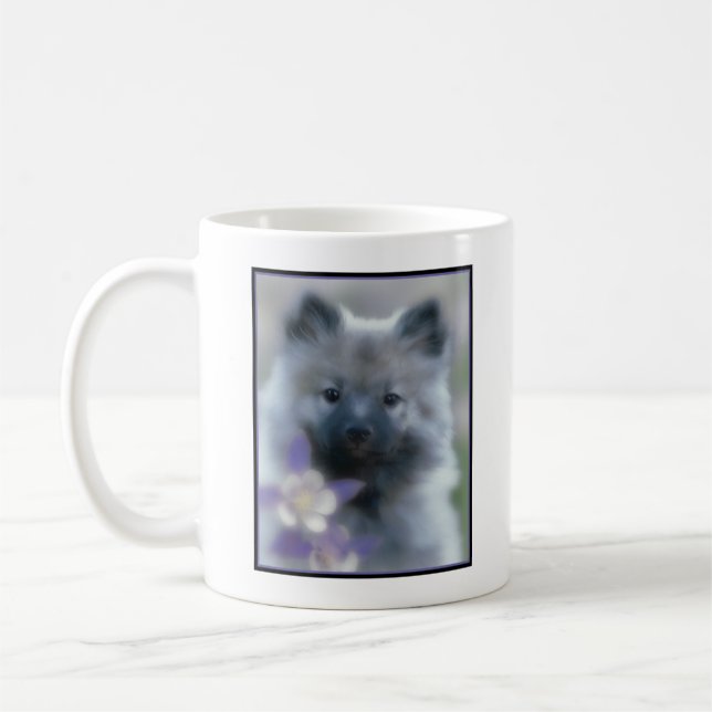Mug Keeshond et Columbine - Photo de chien (Gauche)