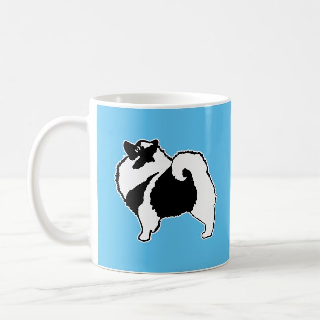 Mug Keeshond Graphics - Cute Original Chig Art (Gauche)
