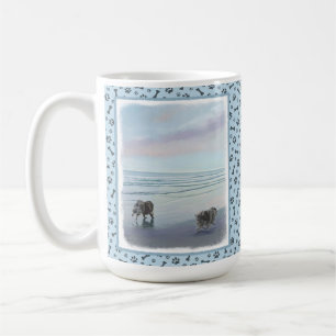 Mug Keeshonds at the Seashore Peinture Dog Art