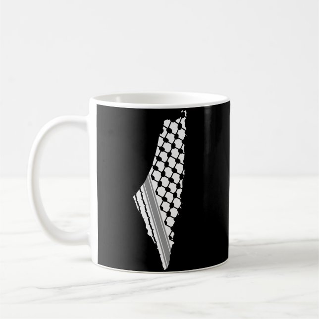Mug Keffiyeh, carte de Palestine Kufiya (Gauche)