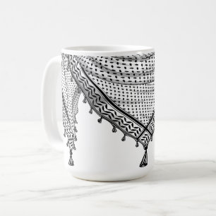 Mug Keffiyeh Écharpe palestinienne tissu traditionnel