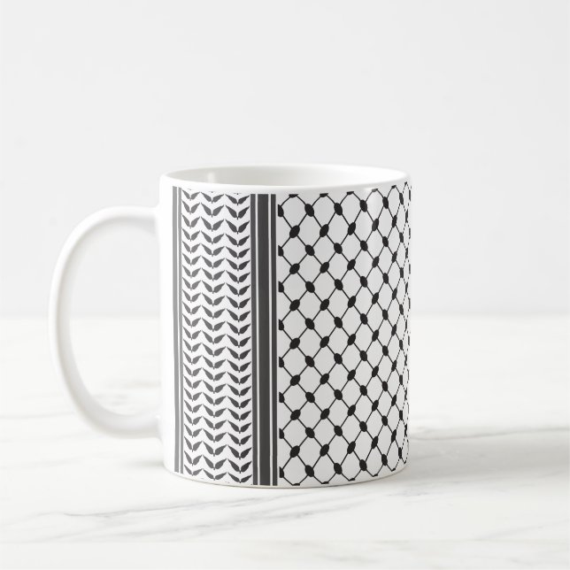 Mug Keffiyeh Motif palestinien (Gauche)
