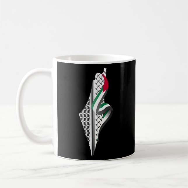 Mug Keffiyeh Palestine Carte Arabe Écarf Shemagh Pales (Gauche)