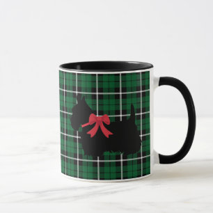 Mug Kelly green Scottish Terrier blanc/noir plaid