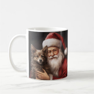 Mug Kelpie australien avec le Père Noël de Noël
