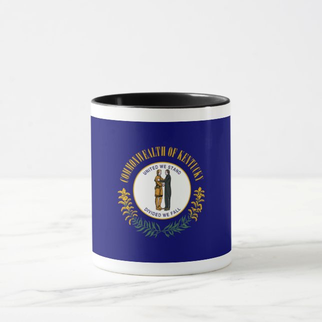 Mug Kentucky : Drapeau d'État américain du Commonwealt (Centre)