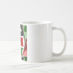 Mug Kenya Célébration drapeau coloré Carte vectorielle
