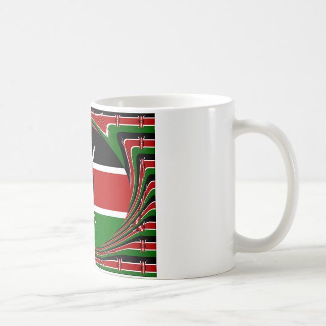 Mug Kenya Drapeau Art - Patriotique & Design Moderne (Droite)