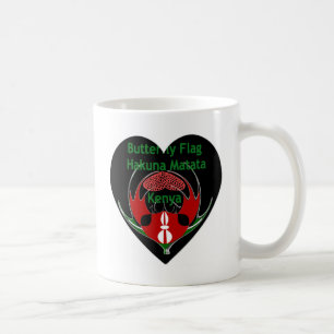 Mug Kenya : Hakuna Matata Swahili Papillon Abstrait