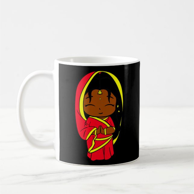 Mug Keralite Malayali Malayalam indian girl en saree  (Gauche)