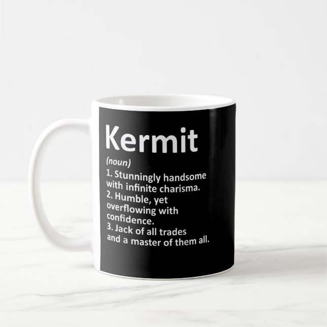 Mug KERMIT Définition Nom personnalisé Amusant Anniver (Gauche)