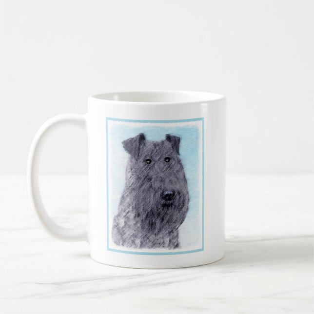 Mug Kerry Blue Terrier peinture mignonne Chien d'origi (Gauche)