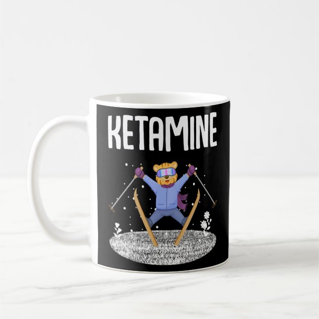 Mug Kétamine Ski Saut Ours Blanc (Gauche)