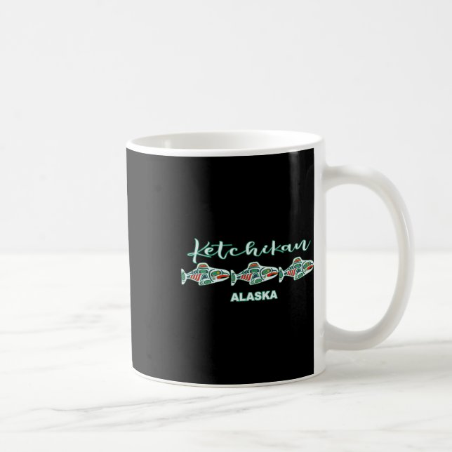 Mug Ketchikan Alaska Art autochtone capitale de la pêc (Droite)