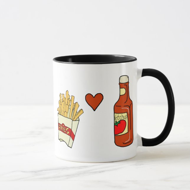 Mug Ketchup d'amour de pommes frites (Droite)