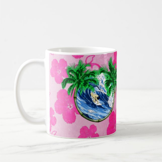 Mug Ketmie rose surfante (Gauche)