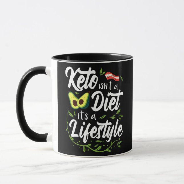 Mug Keto Cadeaux pour hommes Nutrition Ketones pour fe (Gauche)