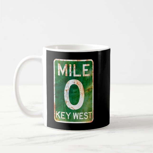 Mug Key West T Shirt Mile 0 Floride Signal Tee Rusted (Gauche)
