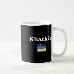 Mug Kharkiv Ukraine et le drapeau ukrainien d'Ukraine