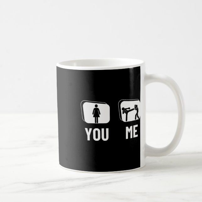 Mug Kickboxeuse Fière Femmes drôles de kickboxing  (Droite)
