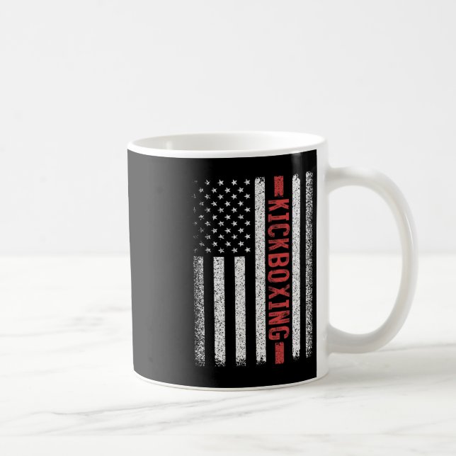 Mug Kickboxing Drapeau Américain 4 Juillet Kickboxeur  (Droite)