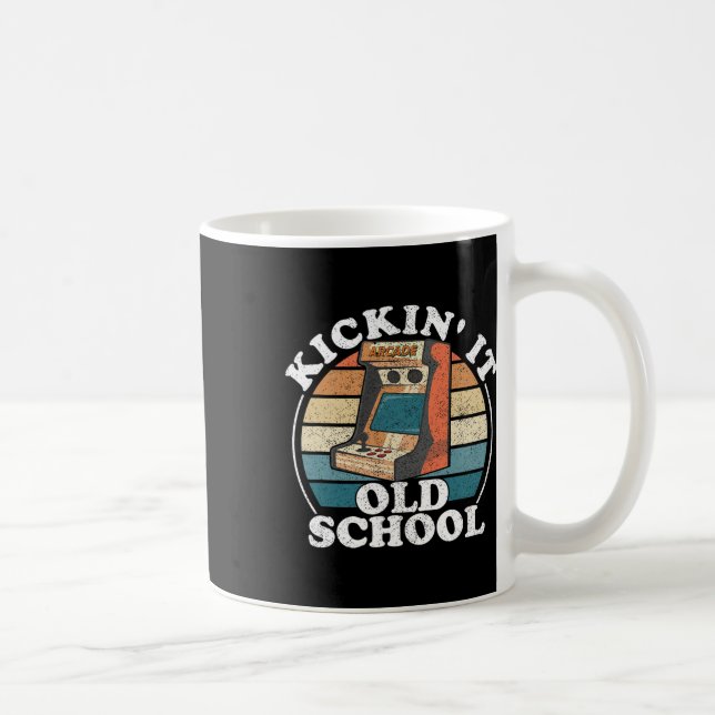 Mug Kickin It Old School Retro 80s Arcade Jeu vidéo G (Droite)