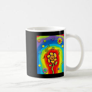 Mug Kidcore esthétique Rainbow Dancing Flower 80s 90s