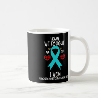 Mug Kidney Disease Awareness Ribbon I Came We Fought 1