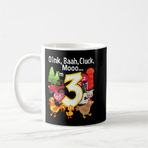 Mug Kids 3 Year Old Farm Birthday Party Animal Barn So