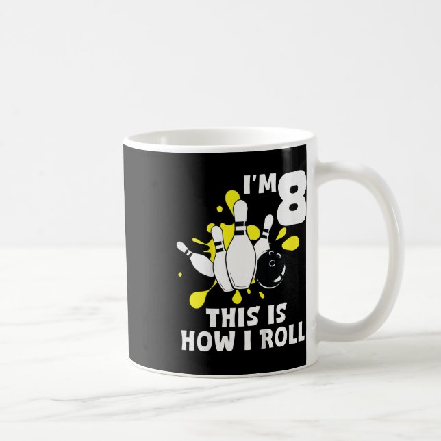 Mug Kids Funny Bowling Anniversaire Je suis 8 ans C'es (Droite)